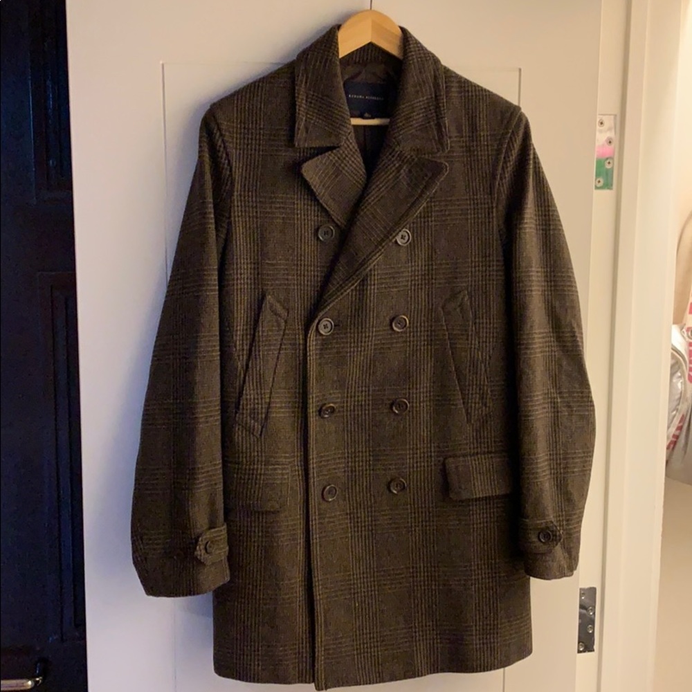 Banana Republic Wool Herringbone Pea Coat